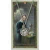 Pewter Saint St Gerard Majella Medal with Laminated Holy Card, 3/4 Inch