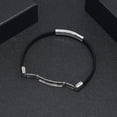 thumbnail image 5 of Veshon Men's Leather Bracelet with Stainless Steel Wristband Cuff Bangle Personality Bracelets, 5 of 5