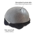 thumbnail image 4 of Toupee for Men Human Hair Replacement Systems 0.03mm Ultra Thin Skin Base Men's Hairpiece, 4 of 7
