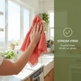 thumbnail image 6 of Unique Bargains Absorbent Cotton Linen Kitchen Towels 4 Pack Orange 18" x 18", 6 of 8