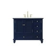 thumbnail image 3 of Elegant Decor Rhodes 42" Coastal Solid Wood Single Bathroom Vanity in Blue, 3 of 8