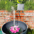 thumbnail image 5 of Fuente solar para estanque, baño de pájaros al aire libre, fuente flotante de energía solar para jardín (rosa), 5 of 5
