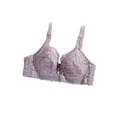 thumbnail image 3 of INSPIRE CHIC Women Full Cup Bras Breathable Comfort Floral Lace Full Coverage Non Padded Underwired Bra 40/90 Fit 38B/C Plum, 3 of 6