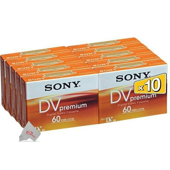 Dix Sony Premium Mini DV 60 Minutes Cassette Vidéo Numérique DVM60PR4J