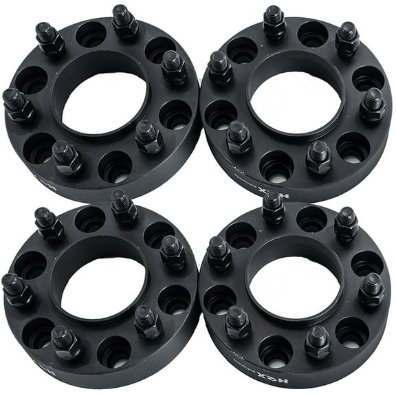 Hex Autoparts 4PCS 1.25" 6x135mm Black Hubcentric Wheel Spacers Adapters Fits For Ford Expedition F-150 Lincoln Navigator Mark LT