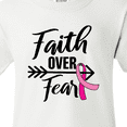 thumbnail image 4 of Inktastic Breast Cancer Awareness Faith Over Fear with Pink Ribbon and Arrow Youth T-Shirt, 4 of 5