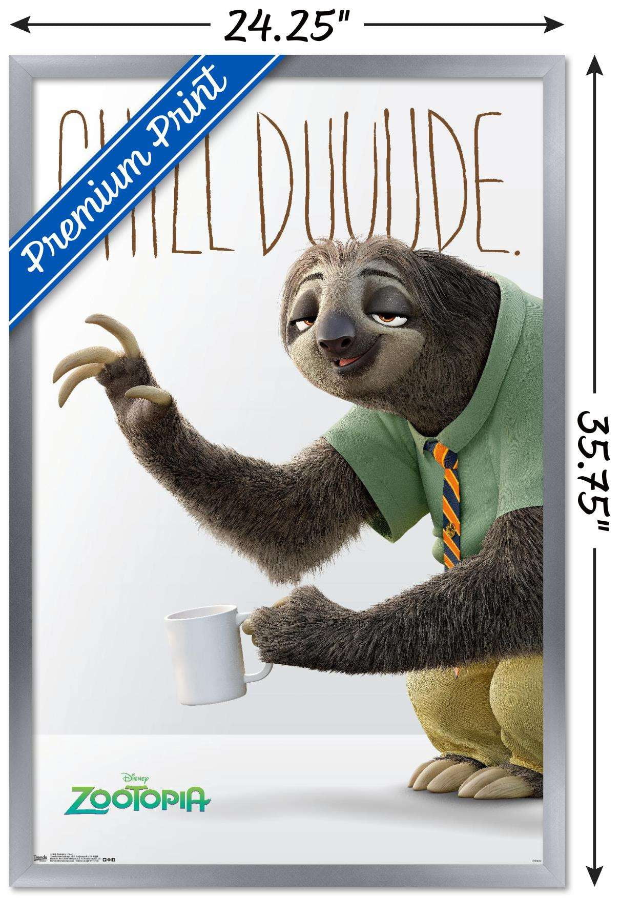 Disney Pixar Zootopia - Flash Wall Poster, 22.375" x 34", Framed