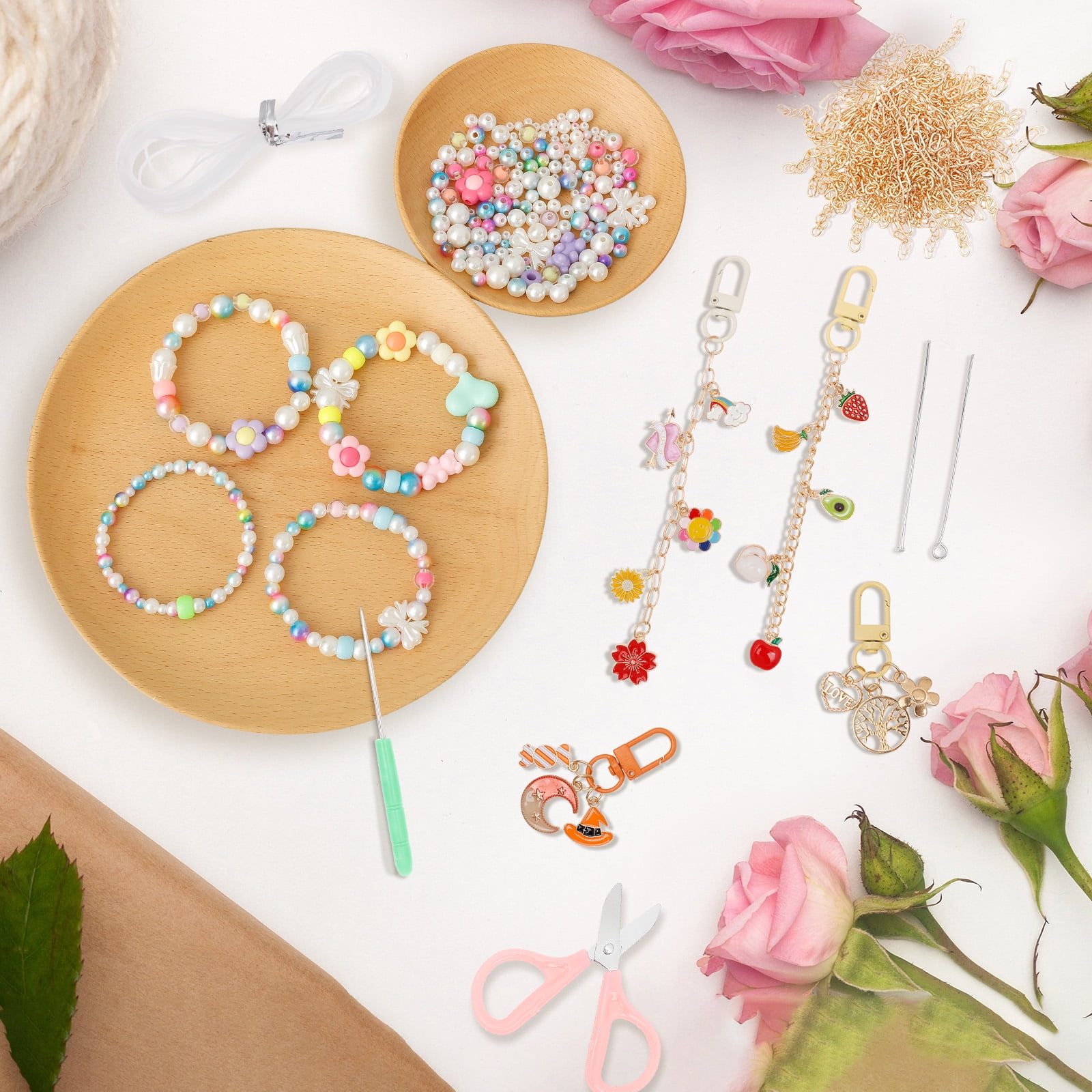Threns Unique Keychain Making Kit Versatile Effortless Assembly DIY Bag Charm Kit for Beginners and Advanced Crafters