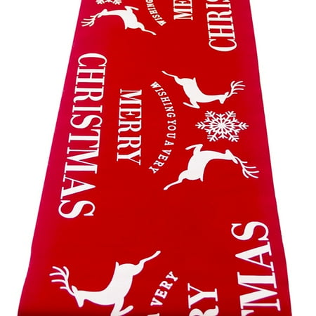 

Cotton Embroidered Christmas Table Runners 270x28cm -D