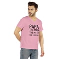 thumbnail image 2 of Inkmeso Mens Letter Printed Tshirt&nbsp;Papa The Man The Myth The Legend For Daddys Cotton Jersey Tee Shirt For Grandpa, 2 of 6