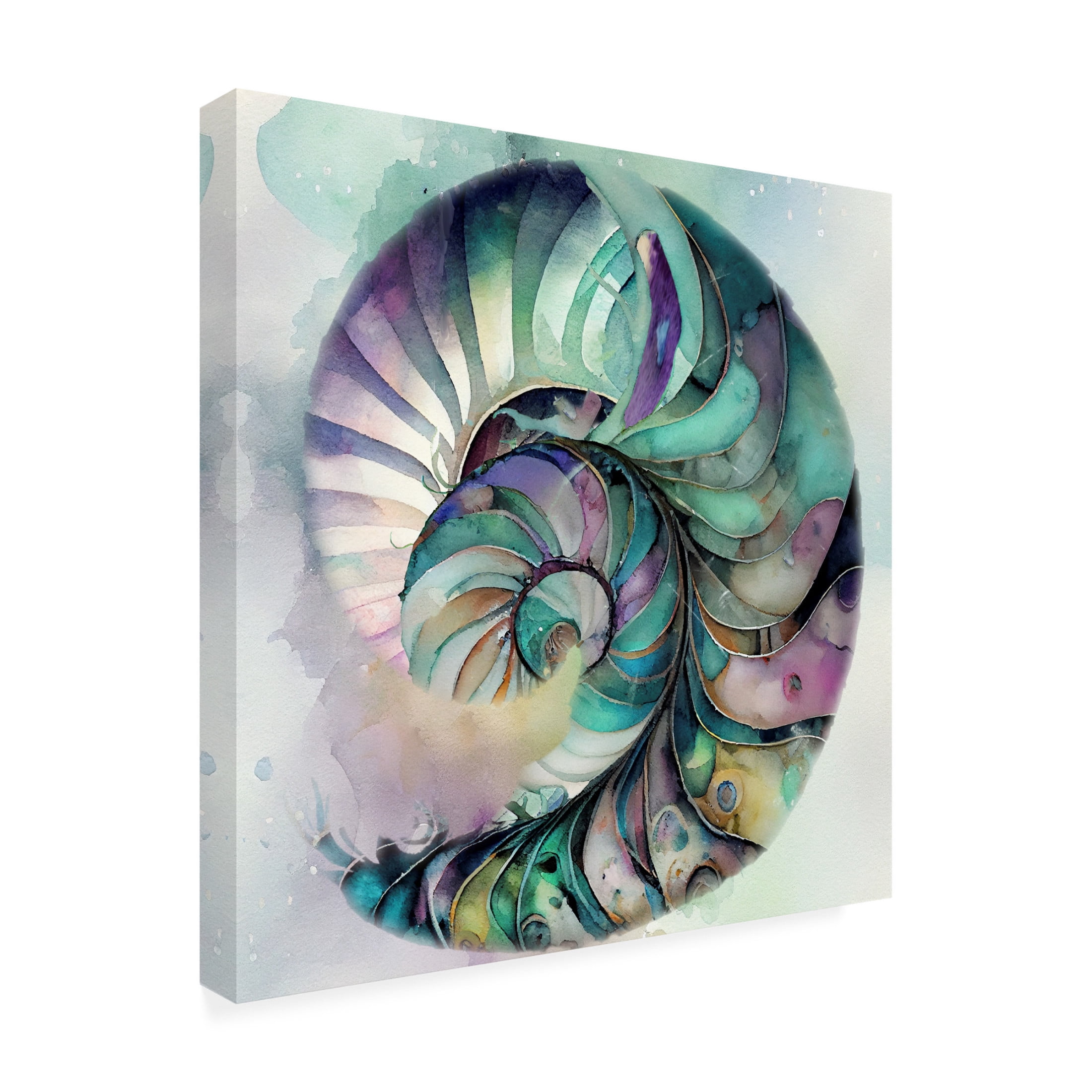 Canvas Wall Art - Sasha 'In The Wild Wild Sea II' Wall Art for Living Room, Bedroom, or Office Décor by Trademark Fine Art - 14 x 14 Inches