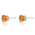 thumbnail image 5 of 925 Sterling Silver Yellow Rhinestone Crystals Stud Earrings November Birthstone Jewelry, 5 of 10