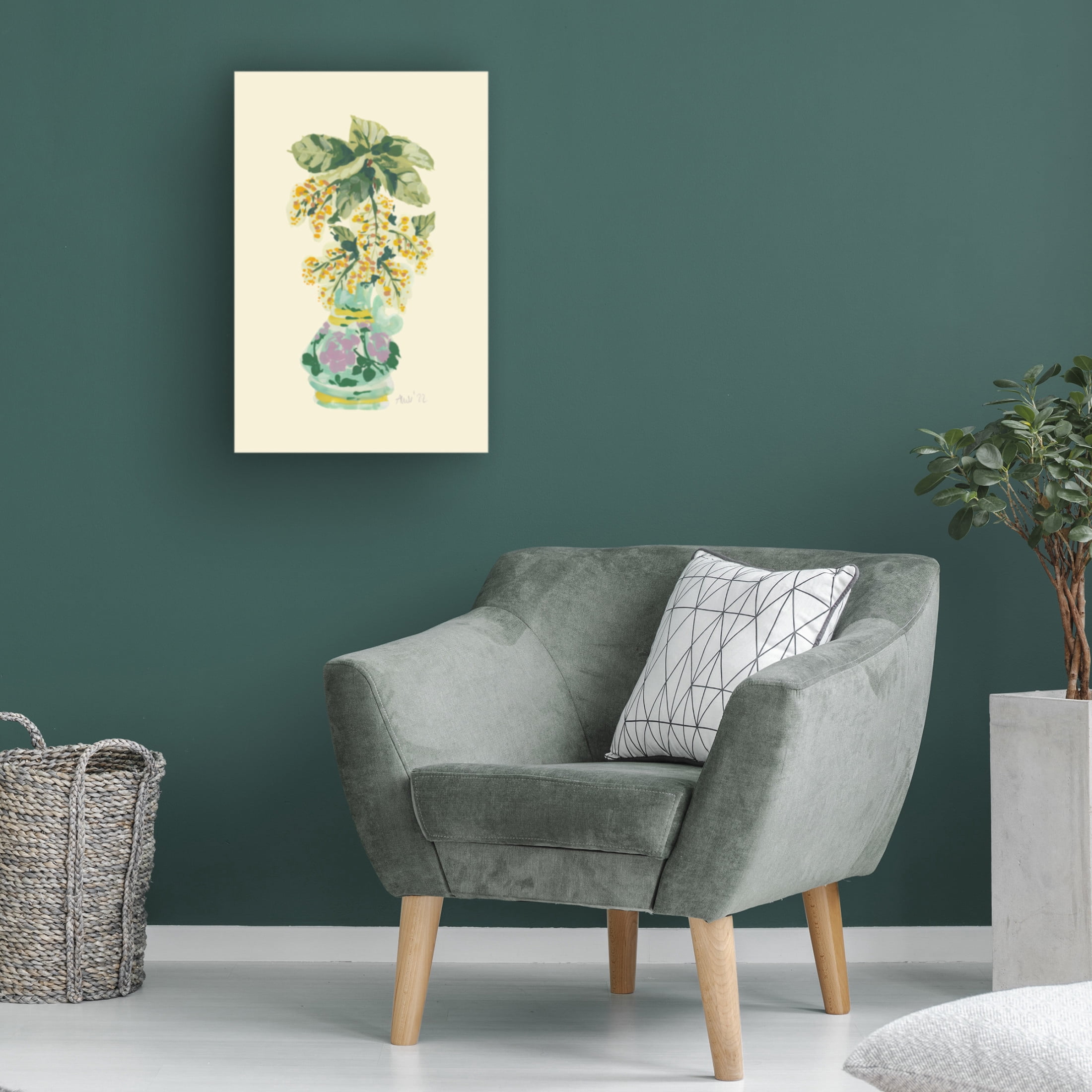 Trademark Fine Art Ania Zwara Blooming Linden In Vase Canvas Wall Art