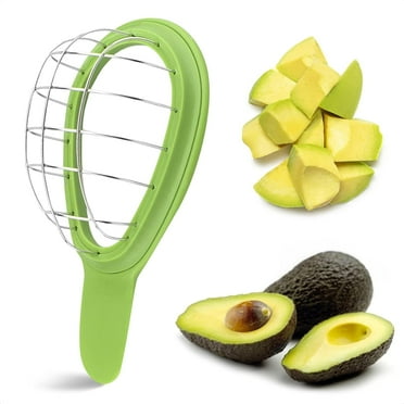 Avocado Slicer Tool Unique Kitchen Gadgets 2024 - Avocado Slicer Pitter Cuber Vegetable Slicer and Chopper Fruit Cutter kitchen gadget - Avocado Knife Vegetable Cuber Food Cutter Avocado Cutter Tool