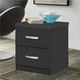 thumbnail image 6 of Better Home Products Cindy Faux Wood 2 Drawer Nightstand in Black, 6 of 19