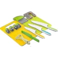 thumbnail image 3 of Toddler Kitchen Utensil Set - Toddler Safe Kitchen Knife Set For Real-life Cooking With Toddler Safe Plastic Knives - Kids Cutting Board 26-27s, 3 of 5