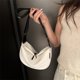 thumbnail image 4 of Bolso bandolera de mujer Bolso de hombro de moda de verano Canva Casual Dumpling Bag (Blanco), 4 of 8
