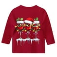 thumbnail image 4 of DxhmoneyHX Christmas Shirts for Girls Cute Gnomes Graphic Tees Fall&nbsp;Winter Lightweight&nbsp;3/4 Sleeve Tops Holiday Fashion Crewneck&nbsp;Sweatshirt Size 12-13Years, 4 of 4