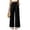 378#Black, variant on Linen Pants Women Lace Trim Wide Leg Pants High Waisted Trousers with Pockets White XL