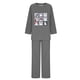 thumbnail image 4 of Puntoco Traje De Pantalón Y top De Manga Larga Con Cuello Redondo Y Estampado De Halloween Para Mujer Gris Xxl, 4 of 4