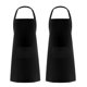 thumbnail image 1 of Adjustable Bib Apron with 2 Pockets - Adjustable Neck Strap with Extra Long Ties (Black), 1 of 5