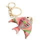 thumbnail image 1 of Llavero con diamantes de imitación, diseño único y exquisito de peces tropicales, llavero con diamantes de imitación, adorno para bolso, colgante de coche, 1 of 8