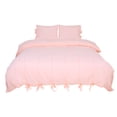 thumbnail image 1 of Unique Bargains Microfiber Polyester Bedding Duvet Cover Pillowcase Solid Color Queen Light Pink, 1 of 10