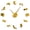 Gold, variant on Tiger Animal Frameless Wall Clock Stickers, DIY Modern Decorative Clocks for Living Room, Bedroom, Office - Easy to Install, Large 3D Clock Design (Gold,37in)
