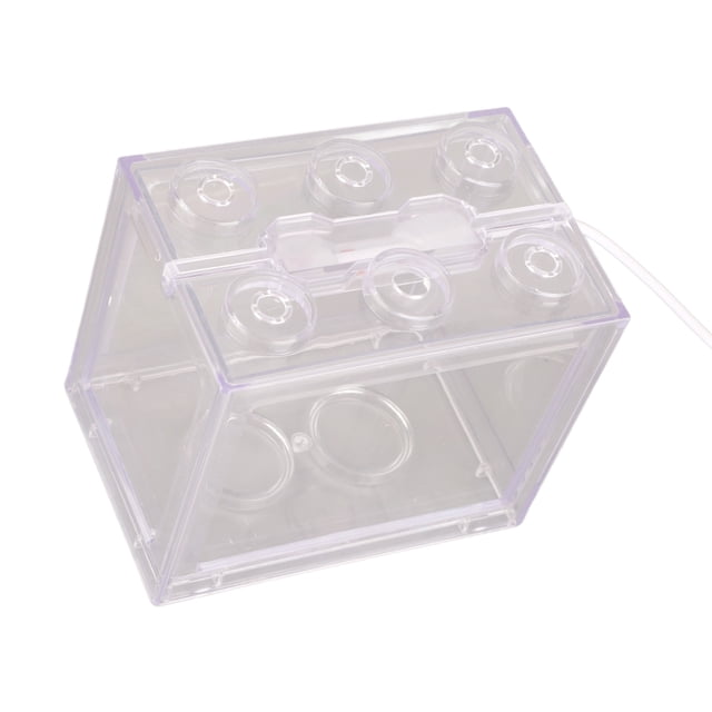 Mini Acuario Decorativo, Lámpara de Luz, Caja de Tanque de Peces, Oficina, Tanques de Peces Pequeños, Decoración de Mesa de Té LED USB ROJO