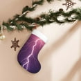 thumbnail image 7 of Salouo Thunderstorm Violet Purple Print Christmas Stockings,Large Xmas Stocking Set of 1 Holiday and Farmhouse Stocking for Christmas Holiday Party Decoration(17.7*11 Inch), 7 of 7