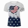 thumbnail image 4 of UAYOTSE Men's American Flag Print Short Sleeve T-Shirt Independence Day July 4th Patriotic Top,Sizes 3XL, 4 of 5