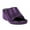 Dark Purple, variant on Women Open Toe Wedge Mid Heel Mules Slip on Platform Slide Sandals Summer Beach Dressy Slippers Size 15 Dark Purple