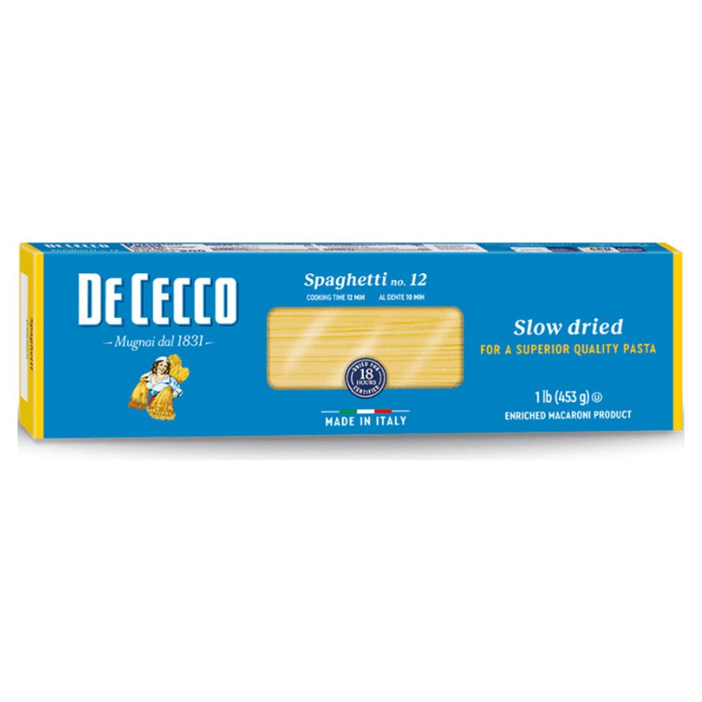 Natural De Cecco Spaghetti no.12 Pasta, 16 oz, Pack of 3