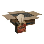 Georgia-Pacific Brawny Professional P200 Disposable Cleaning Towel By Gp Pro, 29971, Light Duty, Tall Box, Brown, 10 Boxes @ 80 Count