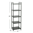 Household Essentials Tower Bookshelf, Tall and Narrow Bookshelf with 5
