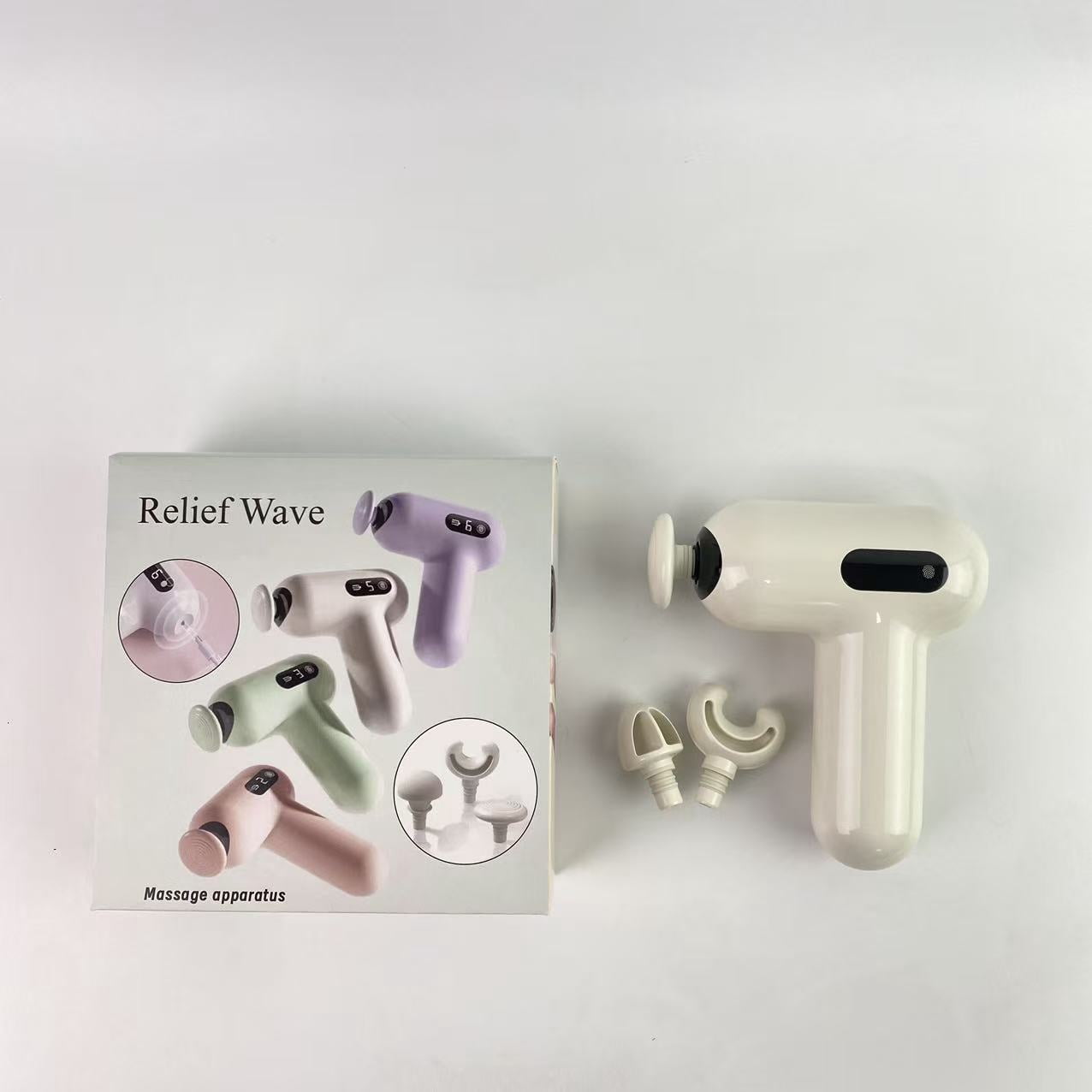 Relief Wave Massage apparatus,Massage Gun, Pocket-Sized Deep Tissue Massager Gun, Portable Percussion Muscle Massager Gun, Ultra Small & Quiet Muscle Massage Gun