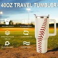 thumbnail image 2 of Baseball Tumbler with Handle 40oz Baseball Gifts for Men Women Gift for Baseball Coach Lovers Fan Baseball Mom Tumblers Stainless Steel Cup, 2 of 6