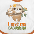 thumbnail image 4 of Inktastic Sloth I Love My Babushka Boys or Girls Baby Bib, 4 of 4