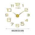 thumbnail image 3 of VALSEEL Wall Decor Frameless Large DIY Wall Mute Clock Frameless Mirror Wall Clock for Living Room Home Office Decoration Stickers 60CM Wall Art, 3 of 6