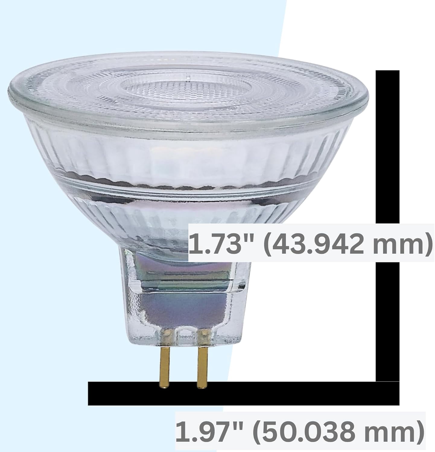 Satco S12364 MR16 LED Flood Light Bulbs 12V 5.5W 5000K GU5.3 Base Dimmable (12 Pack)