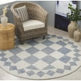 thumbnail image 2 of SAFAVIEH Ebony Alastar Checkered Area Rug, Blue/Ivory, 6' x 6' Round, 2 of 10