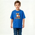 thumbnail image 2 of Boys Graphic T-Shirt Cool Fox Stay Foxy Kids Tees 100% Cotton Short Sleeve Tops Ages 4-13Y, 2 of 4
