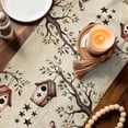 thumbnail image 3 of Sweet Home Table Runner - 70 Inch Long Western Stars Bird Houses Country Vintage Cotton and Linen Blended Dress Scarves Farmhouse Table Runner for Kitchen Dining, Coffee Table, 13" x 70", 3 of 8