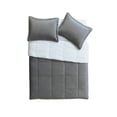 thumbnail image 3 of VCNY Home Micromink 3-Piece Charcoal Solid Color Comforter Set, King, Adult, Unisex, 3 of 5