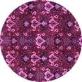 thumbnail image 1 of Ahgly Company Indoor Round Abstract Purple Modern Area Rugs, 4' Round, 1 of 4