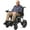 Black, variant on COOLHUT Foldable Electric Wheelchair, 20+ Miles Long Range Motorized Electric Wheelchair, Senior-Friendly Power Chair with 360° Joystick, All Terrain Smart Mobility Scooter, Orange
