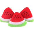thumbnail image 2 of juguete para mascotas, silbador masticable de peluche, bola triangular de algodón con forma de cachorro de sandía., 2 of 4