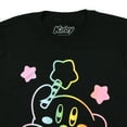 thumbnail image 3 of Kirby T-Shirt Men's Video Game Character Rainbow Outline Short Sleeve Top, 3 of 4