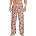 thumbnail image 2 of Goofa Fruit Pattern Printed Soft Pajama Pants for Men, Wide Leg Comfy Casual Lounge Yoga Pants-Small, 2 of 9