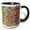 Black/White, variant on 3drose, Geometric Illusions Cubes Rainbow Colors Abstract Funky Pattern, 15oz Mug